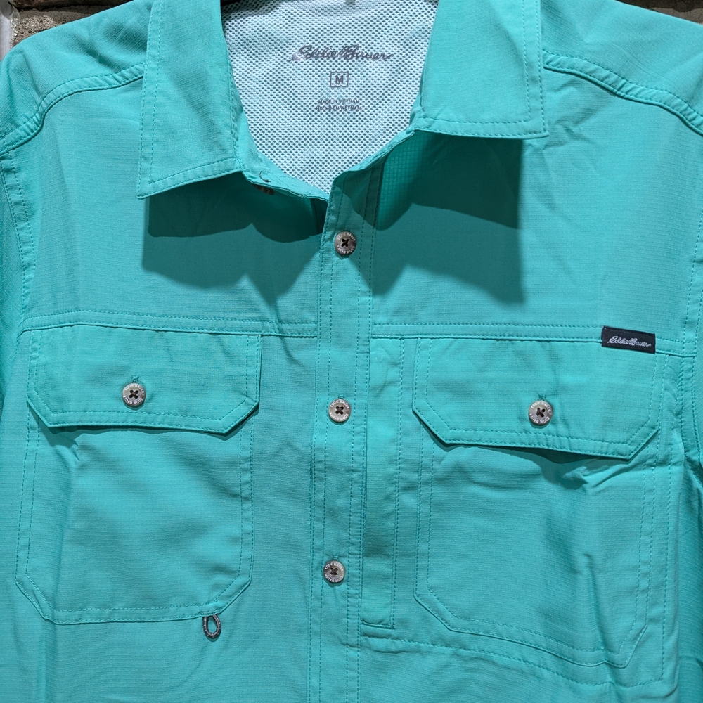 Eddie Bauer Aqua Button-Up Shirt